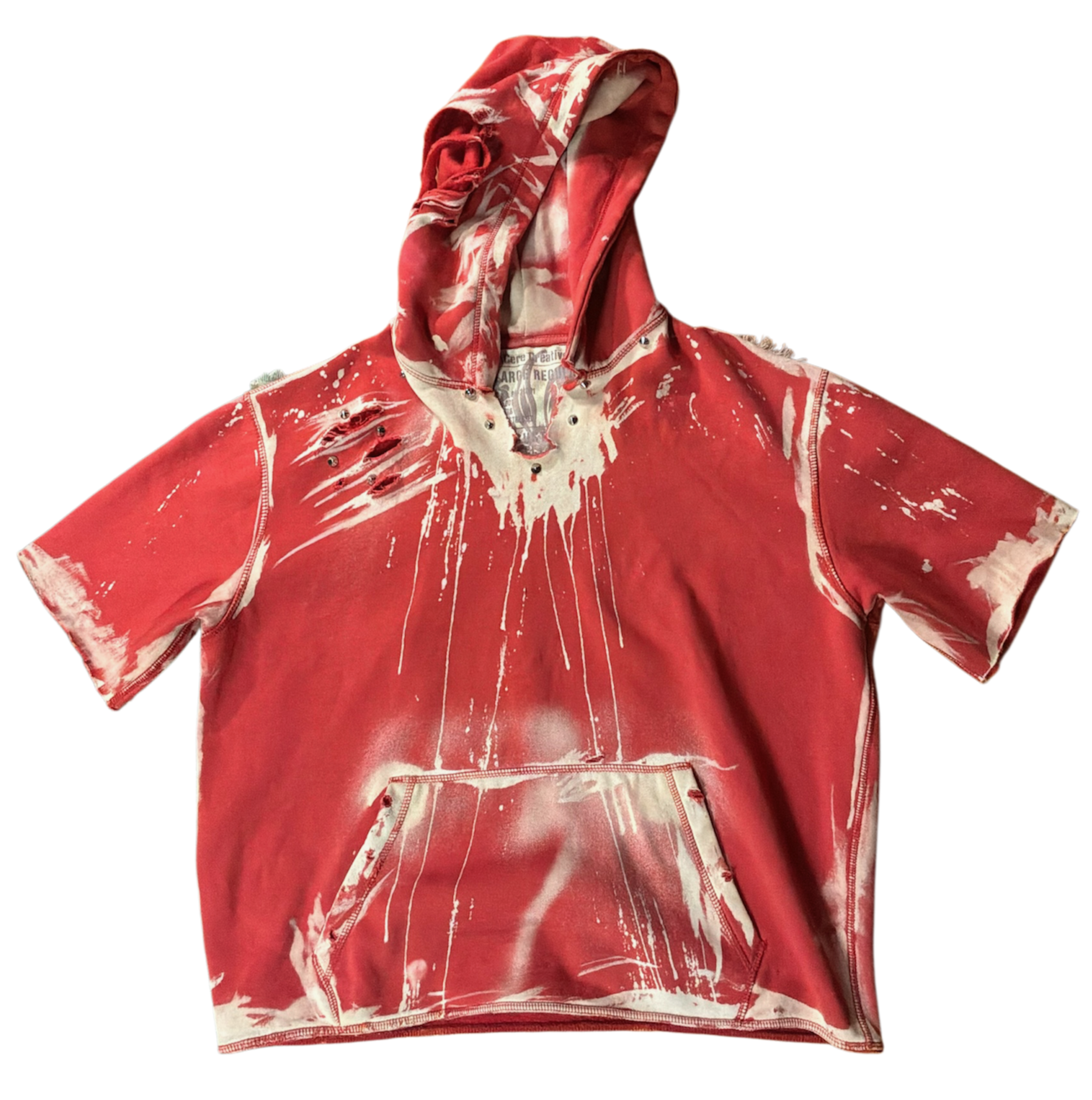 Red Distressed Hail Hoodie